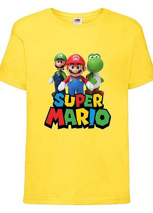 Футболка супер марио (super mario) желтая (smar yl-3)