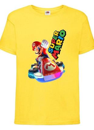 Футболка супер марио (super mario) желтая (smar yl-02)