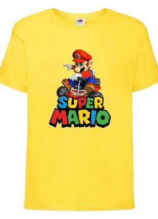 Футболка супер марио (super mario) желтая (smar yl-04)