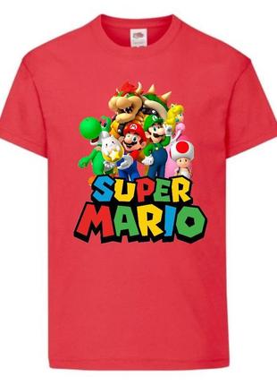 Футболка супер марио (super mario) красная (smar rd-5)