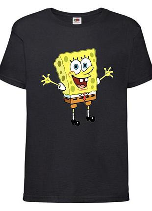 Футболка детская спанч боб 4 (sponge bob) черная