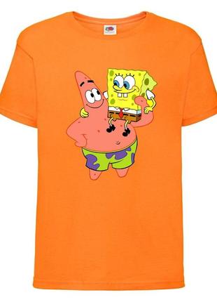 Футболка детская спанч боб 5 (sponge bob) оранжевая