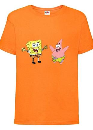 Футболка детская спанч боб 8 (sponge bob) оранжевая