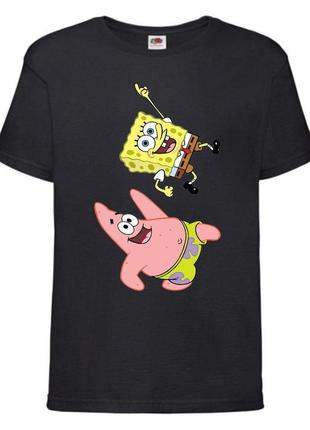 Футболка детская спанч боб 10 (sponge bob) черная