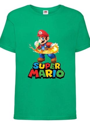 Футболка супер марио (super mario) зеленая (smar grn-07)
