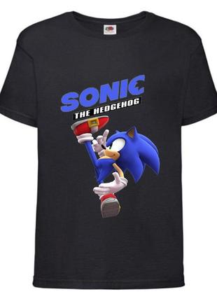 Футболка детская соник (sonic) черная (snc  blc-1)