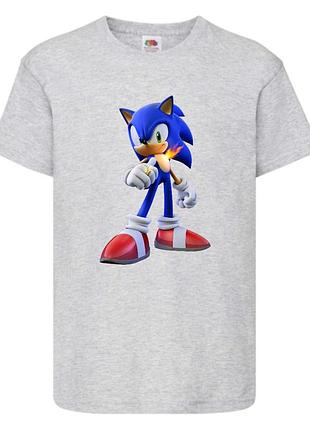 Футболка детская соник (sonic) серая (snc  gr-3)