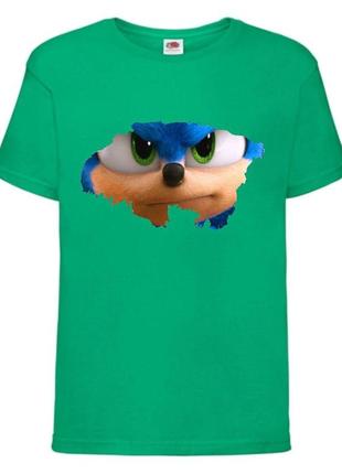 Футболка детская соник (sonic) зеленая (snc  grn-2)