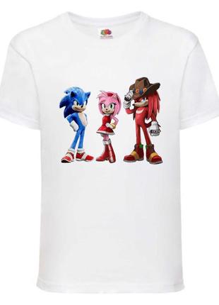 Футболка детская соник (sonic) белая (snc  wh-7)