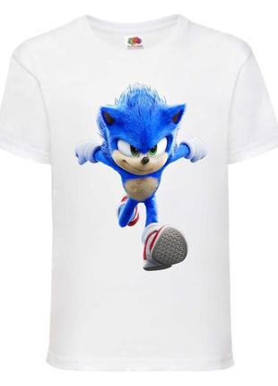Футболка детская соник (sonic) белая (snc  wh-8)