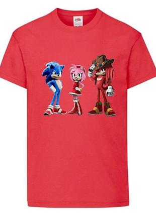Футболка детская соник (sonic) красная (snc  rd-7)