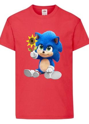 Футболка детская соник (sonic) красная (snc  rd-02)