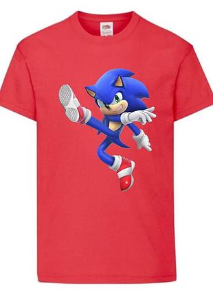 Футболка детская соник (sonic) красная (snc  rd-04)