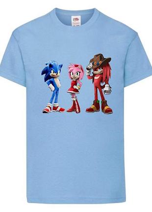 Футболка детская соник (sonic) голубая (snc  sbl-6)