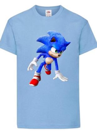 Футболка детская соник (sonic) голубая (snc  sbl-02)