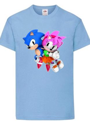 Футболка детская соник (sonic) голубая (snc  sbl-04)
