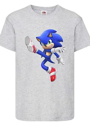 Футболка детская соник (sonic) серая (snc  gr-03)