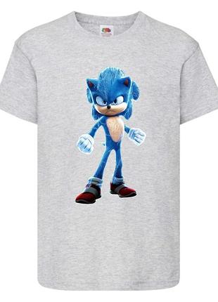 Футболка детская соник (sonic) серая (snc  gr-05)