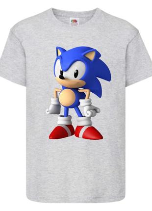 Футболка детская соник (sonic) серая (snc  gr-06)