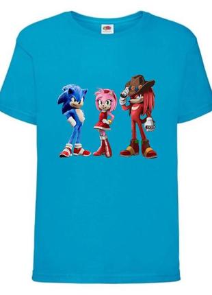 Футболка детская соник (sonic) синяя (snc  blu-6)
