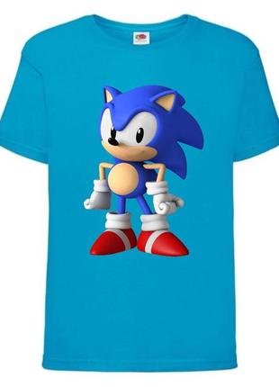 Футболка детская соник (sonic) синяя (snc  blu-06)