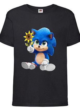 Футболка детская соник (sonic) черная (snc  blc-9)