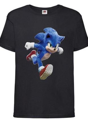 Футболка детская соник (sonic) черная (snc  blc-01)