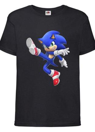 Футболка детская соник (sonic) черная (snc  blc-03)