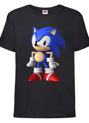 Футболка детская соник (sonic) черная (snc  blc-06)