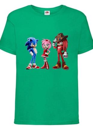 Футболка детская соник (sonic) зеленая (snc  grn-6)
