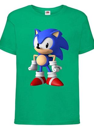 Футболка детская соник (sonic) зеленая (snc  grn-06)