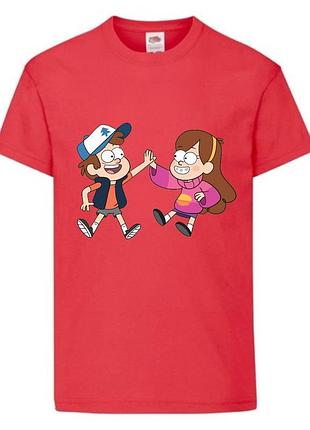 Футболка детская гравити фолз (gravity falls) красная (gf  rd-05)