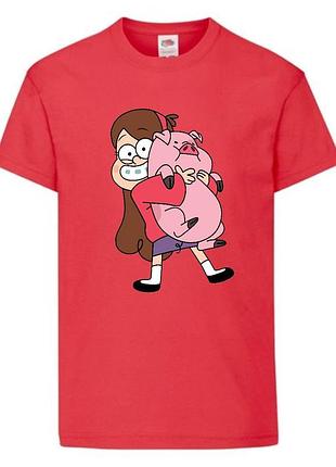 Футболка детская гравити фолз (gravity falls) красная (gf  rd-07)