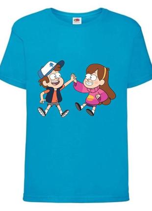 Футболка детская гравити фолз (gravity falls) синяя (gf  blu-04)