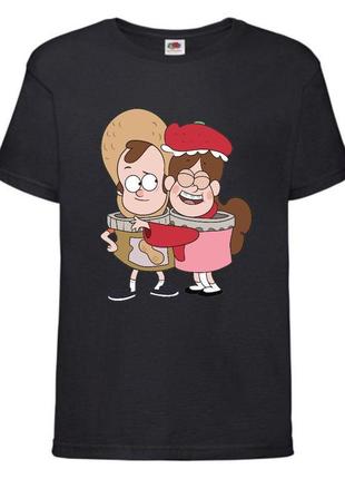Футболка детская гравити фолз (gravity falls) черная (gf  blc-8)