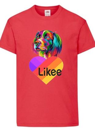 Футболка лайк likee красная (lik rd-1)