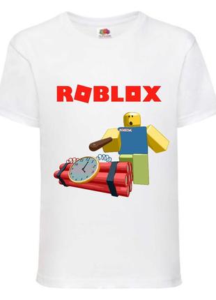 Футболка детская роблокс roblox (rb-04) белая