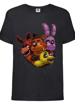 Футболка аніматроніки 5 ночей фредді (fnf-02) чорна