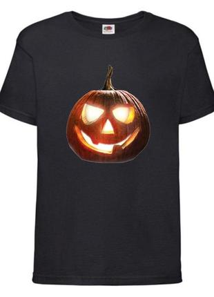 Футболка хеллоуин тыква (helloween-01) черная 98-164 размер