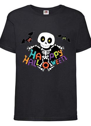Футболка хеллоуин тыква (helloween-09) черная 98-164 размер