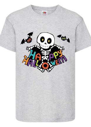 Футболка хеллоуин тыква (helloween-09) серая 98-164 размер