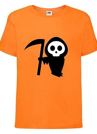 Футболка хеллоуин (helloween-004) оранжевая 98-164 размер