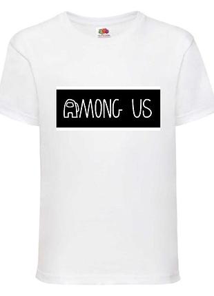 Футболка амонг ас (among us-03) белая 116-128-140-152-164 размер