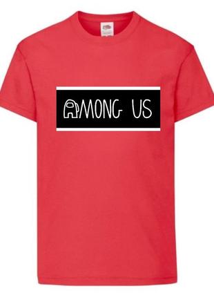 Футболка амонг ас (among us-03) красная 116-128-140-152-164 размер
