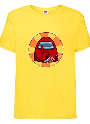 Футболка амонг ас (among us-01) желтая 116-128-140-152-164 размер