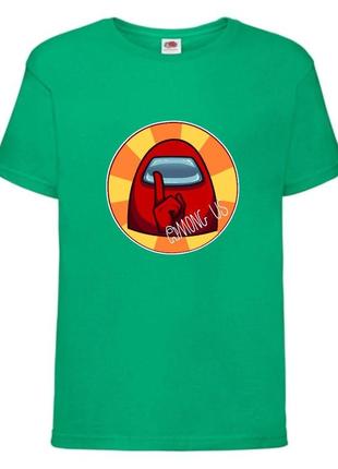 Футболка амонг ас (among us-01) зеленая 116-128-140-152-164 размер