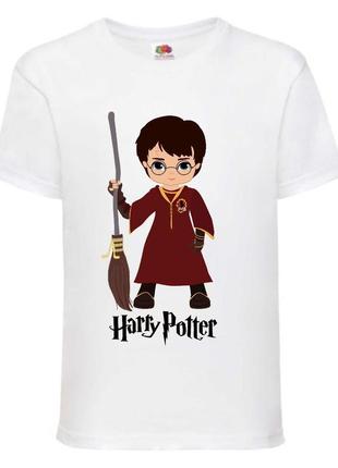 Футболка гарри поттер 116-164 размер (gp-011) белая