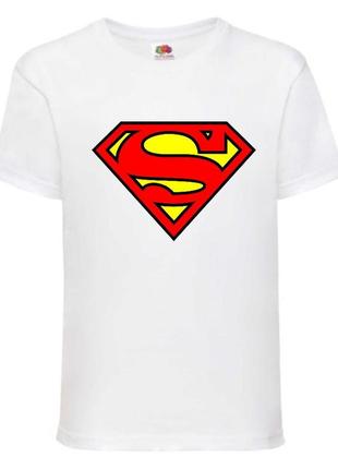 Футболка супермен (supermen-001) белая