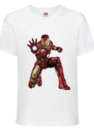 Футболка железный человек (ironman-001) белая