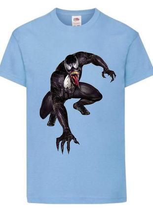 Футболка веном (venom-001) светло голубая